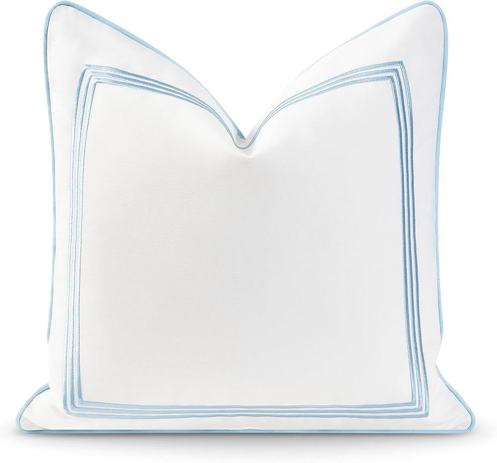 Hofdeco Premium Coastal Hampton Style Patio Indoor Outdoor Pillow Cover Only, 20"x20" Water Resis... | Amazon (US)