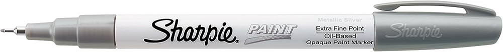 SHARPIE Oil-Based Paint Marker, Extra Fine Point, Metallic Silver, 1 Count - Great for Rock Paint... | Amazon (US)