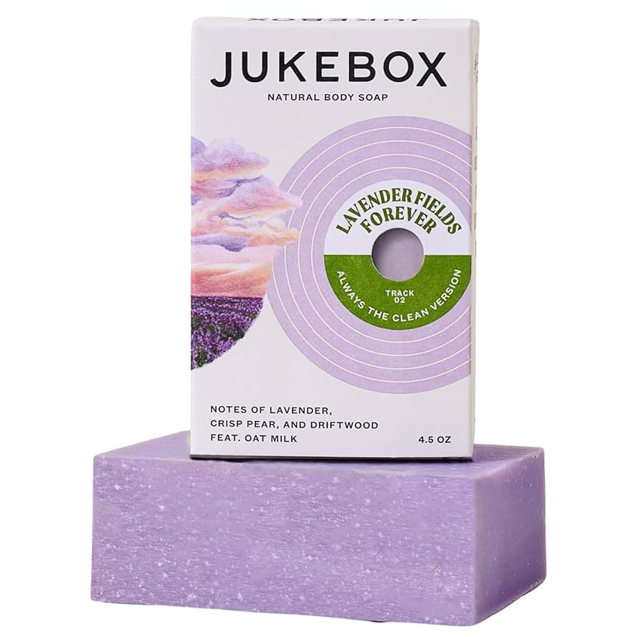 JUKEBOX Soap, Lavender Fields Forever, Natural Bar Soap for Women, Cold Process, Bath Soap with N... | Amazon (US)
