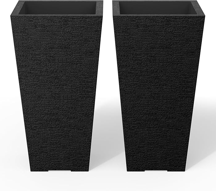 Kante 28 Inch Tall Planter Set of 2, Large Taper Planter for Outdoor Indoor Garden Patio Front Do... | Amazon (US)