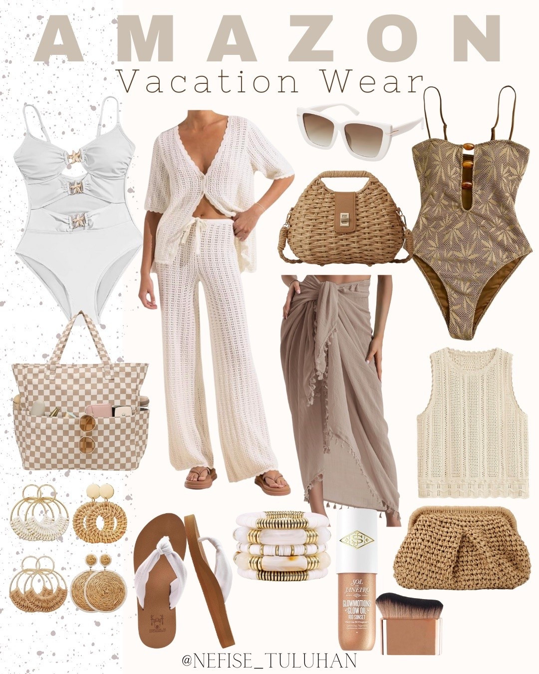 Amazon Vacation finds ✨


Vacation outfit, vacation, bikini, sunglasses, coverup, beach bag, amazon vacation, sandals, amazon sandals, black bikini, neutral bikini, maxi dress, amazon dress, vacation dress, summer dress, amazon finds, amazon fashion, amazon sunglasses, swim, travel outfits, resort wear, resort outfits, vacation, summer outfit, travel, sandals 2026, amazon sandals, two piece set, amazon two piece set, sun hat, summer outfit, summer outfits, swimwear, one piece swimsuit, white swimsuit, amazon sandals

#LTKSeasonal #LTKSwim #LTKTravel