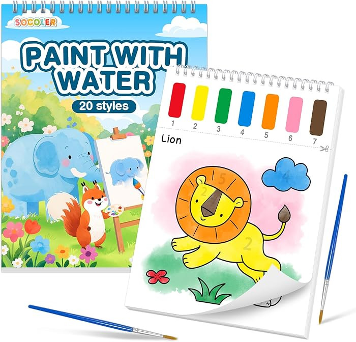 Paint with Water Coloring Books, Animal Theme, Watercolor Painting Papers, Water Color Paint Kit
... | Amazon (US)