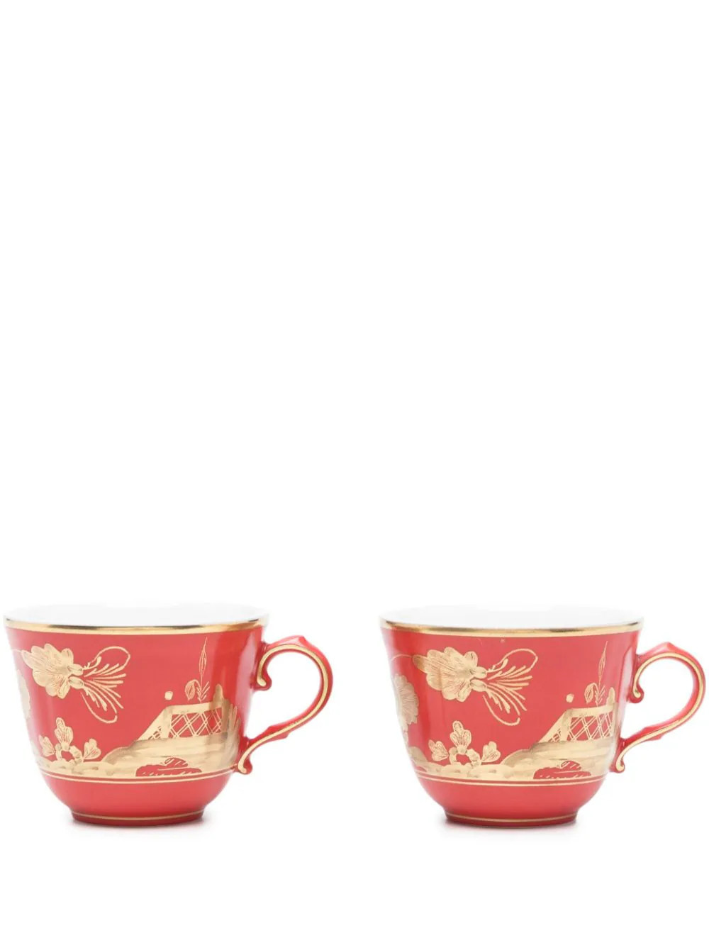 GINORI 1735 Oriente Italiano porcelain coffee cup (set of two) - Red | Farfetch Global