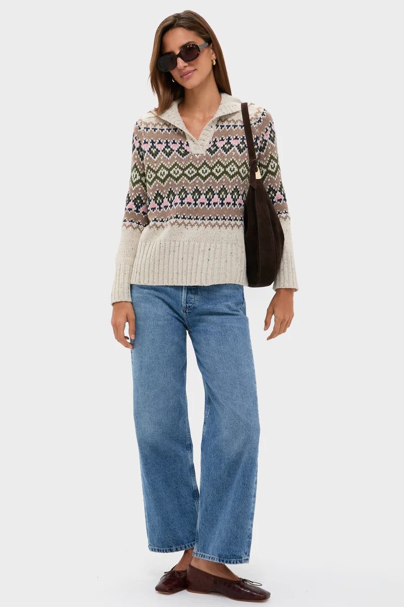 Eggshell Fair Isle Edna Sweater | Tuckernuck (US)