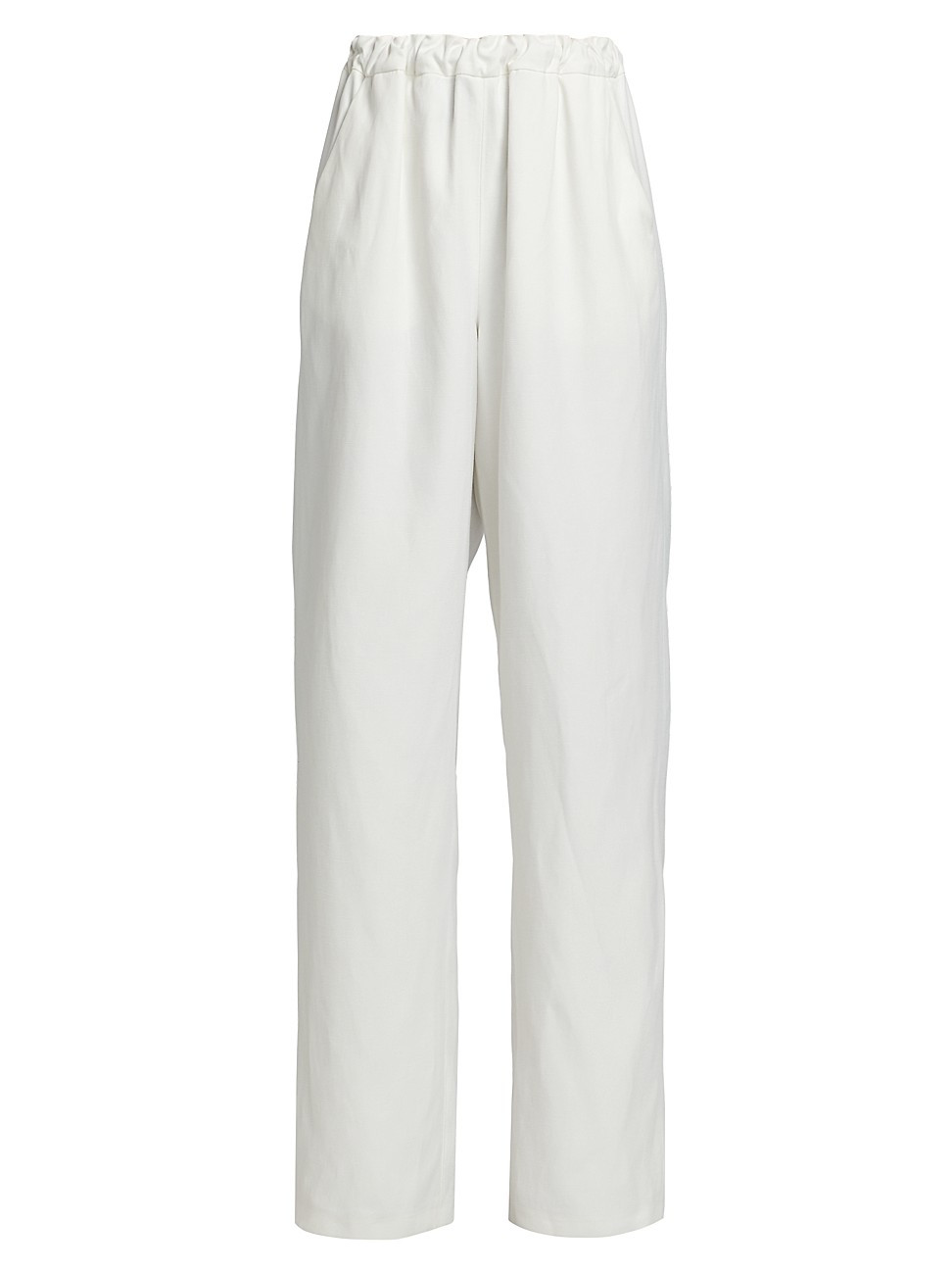 Women's Linen-Blend Pull-On Pants - White - Size Medium - White - Size Medium | Saks Fifth Avenue