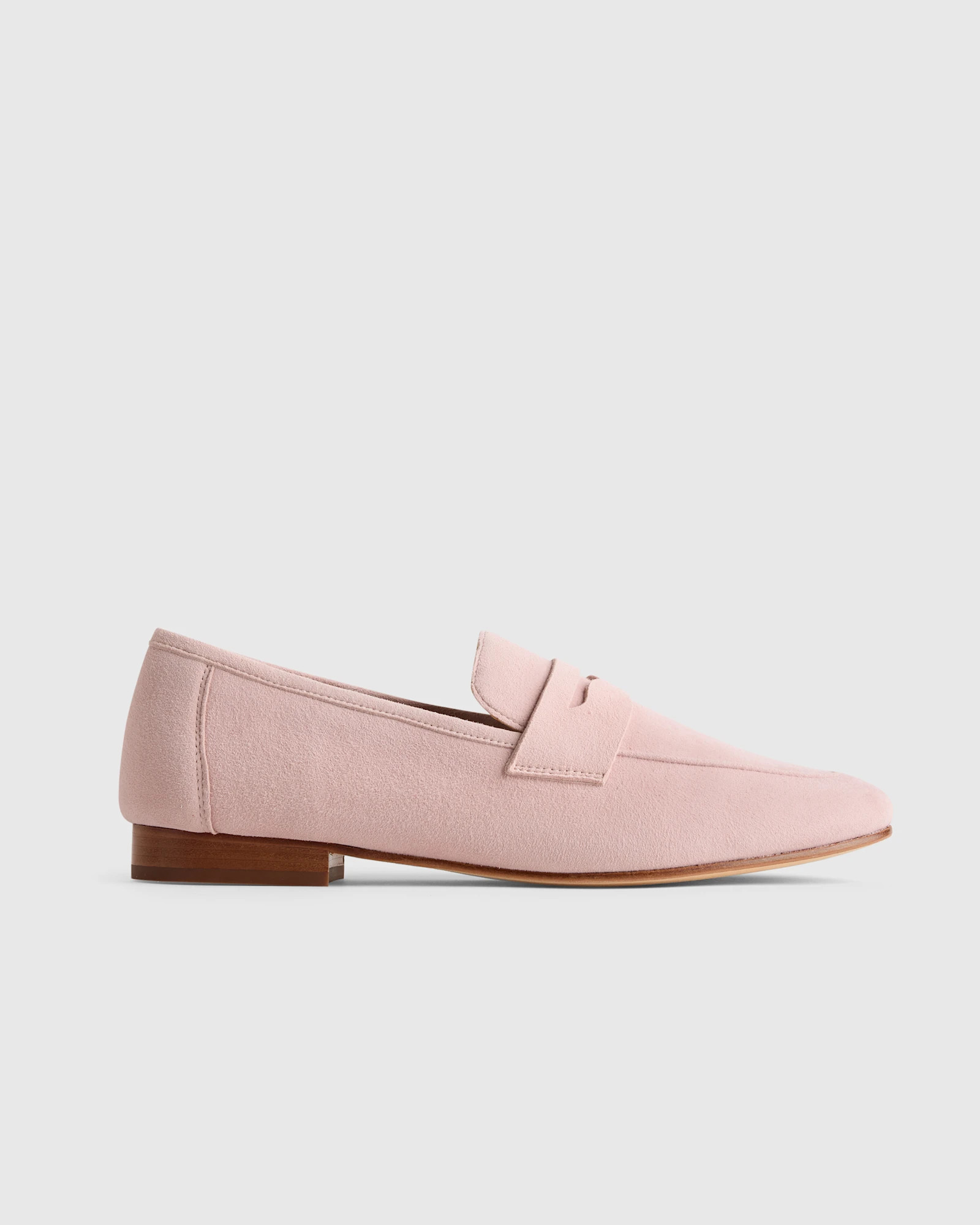 Quince | Women's Italian Suede Penny Loafer in Black, Size 7, Suede Leather | Quince