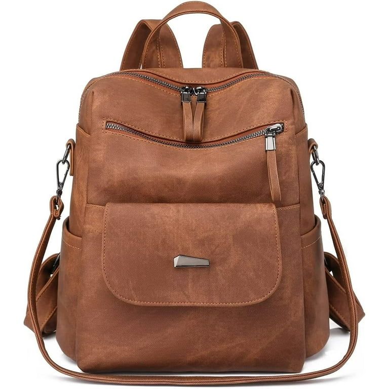 BATE Backpack Purse for Womens, Waterproof PU Leather Travel Backpacks Handbags, Ladies Casual Sh... | Walmart (US)