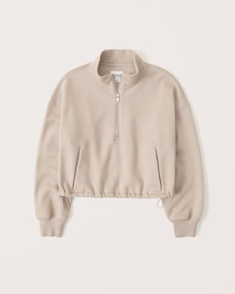 Women's softAF MAX Cinched Bungee Half-Zip | Women's New Arrivals | Abercrombie.com | Abercrombie & Fitch (US)