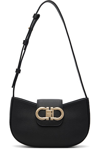 Ferragamo - Black Double Gancini Mini Bag | SSENSE