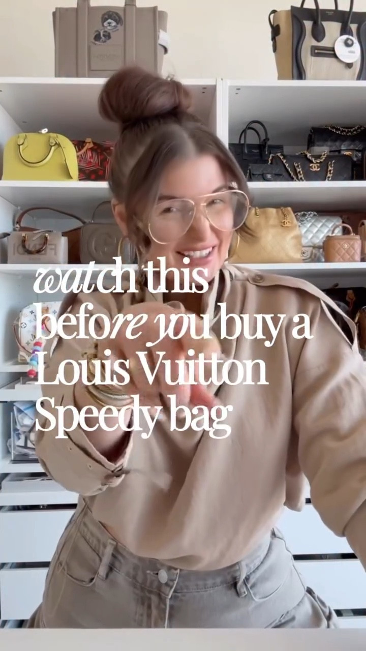 From the 99 to the 2000’s | Watch this 👀 before you buy a Louis Vuitton Speedy.

Speedy Trunk 20: more of a statement piece, great to wear as a handbag or crossbody if you’re ripping & running and need to be hands free. Fits 2 phones, glasses, card holder, keys & a few lip products

Speedy 25: perfect size to wear as a handbag or crossbody while fitting a ton. All of the above fits + more. Snacks, you name it

Soft Speedy 30: Shoulder strap is perfect for daily wear. The leather is soft and light weight. Bag is slouchy for an effortless feel. You can fit everything above and a few pieces of clothing

Speedy 30: great for a personal bag when traveling. I’ve used the classic and soft speedy as personal bags. I was able to fit everything I need in flight in both bags. Excluding laptop (if you work on flights). iPad & kindle fits easily though