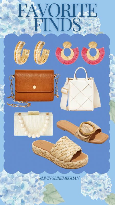 Target favorites





Statement earrings, gold pearl earrings, acrylic clutch, wallet purse, neutral bag, slides, sandals, neutral sandals, raffia sandals, white purse, pink and gold, target, target sale, target finds, target fashion, summer style, classic style, coastal

#LTKSummerSales #LTKItBag #LTKShoeCrush