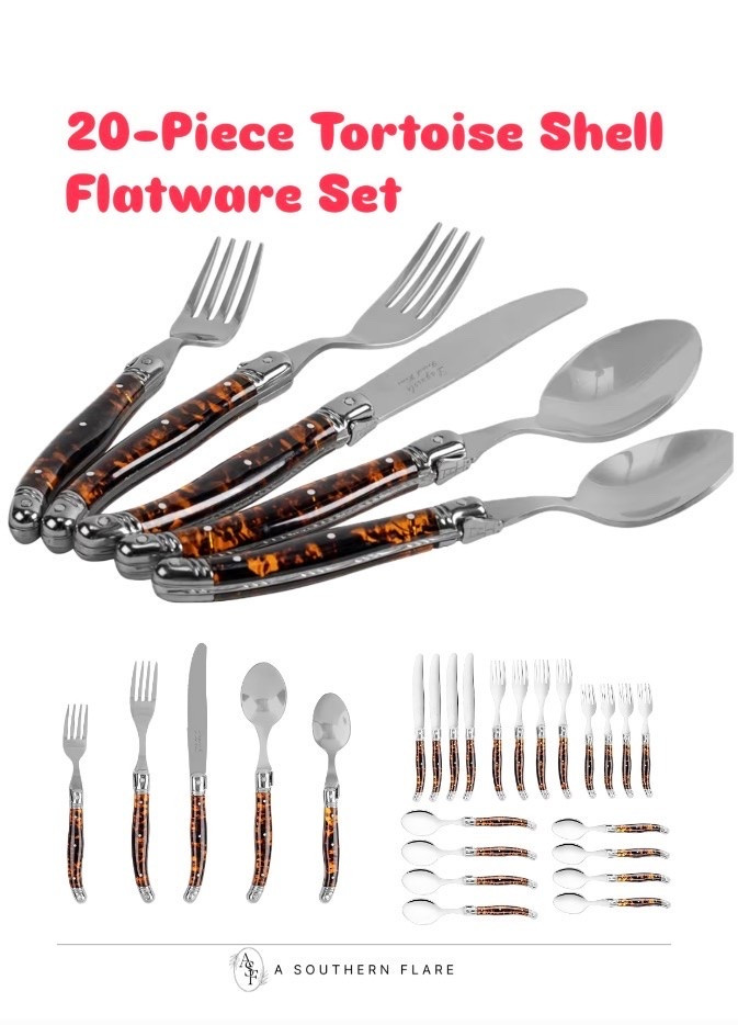 Add some elegance to your dinner table with this beautiful flatware set. Perfect for any special occasion. #TableSetting #ElegantDining