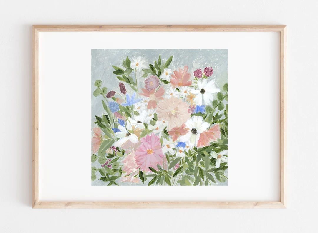 Floral Print, Floral Painting, Floral Artwork, Wildflower Painting, Bouquet Painting, Art Print, ... | Etsy (US)