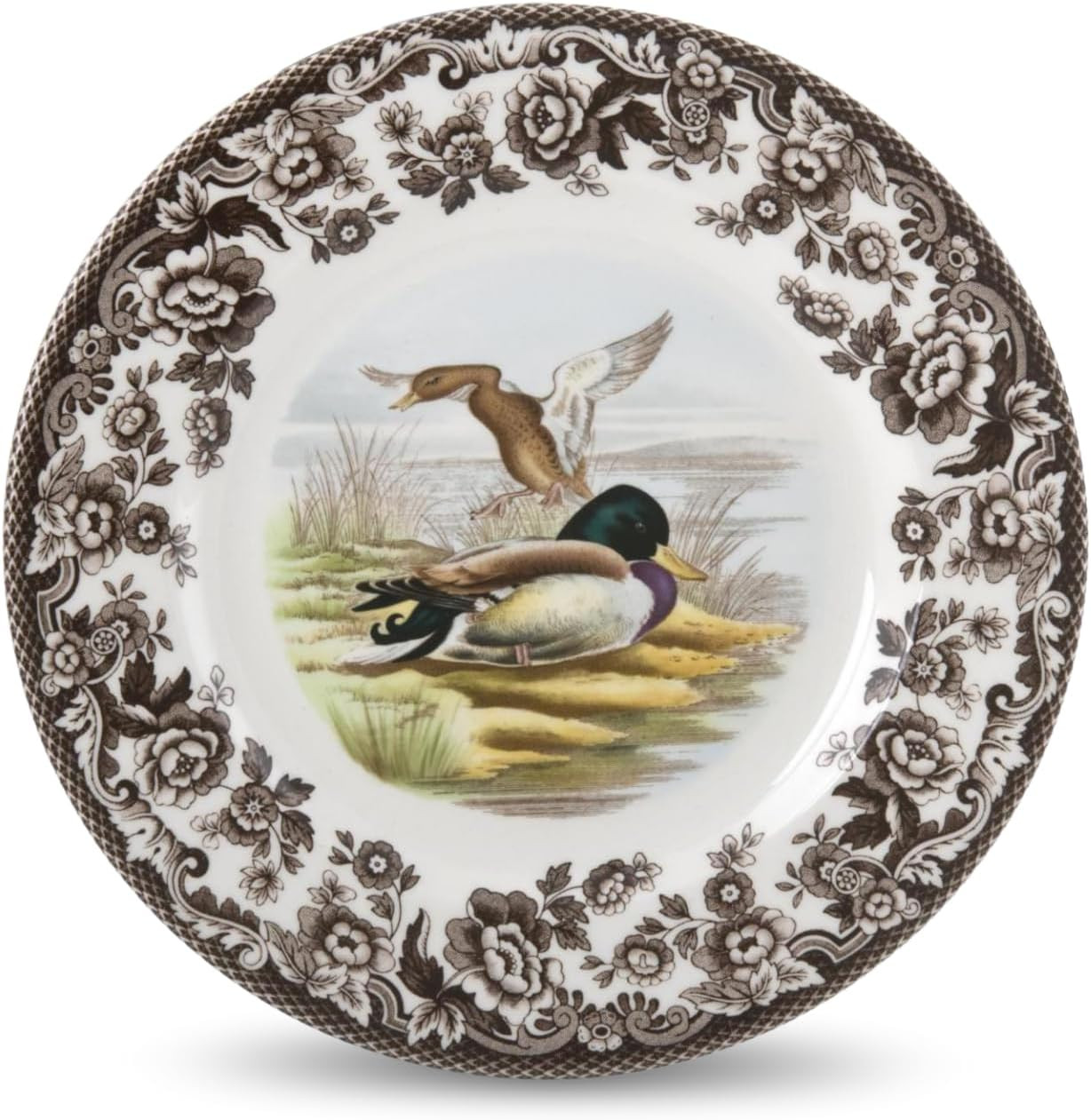 Spode Woodland Mallard Wildlife 10.5" Dinner Plate - Fine Earthenware, Dishwasher & Microwave Safe, Warm Oven to 225°F, Rustic Holiday Dining & Collectible Serving Plate - Made in England | Amazon (US)