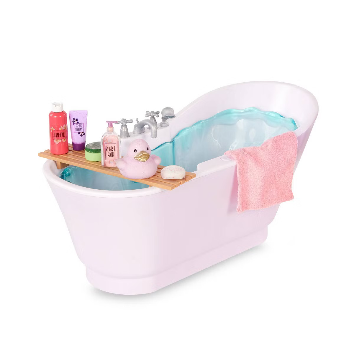 Our Generation Bubbly Bathtime Bathtub with Water Sounds Dollhouse Accessory Set for 18'' Dolls | Target