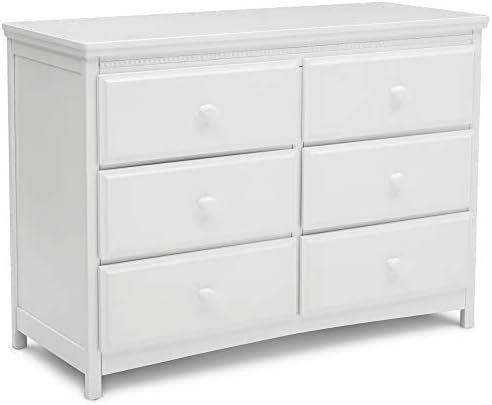 Delta Children Emerson 6 Drawer Dresser, Bianca White | Amazon (US)