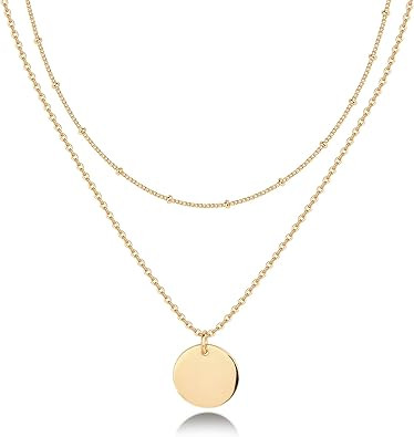 PAVOI 14K Gold Plated Layering Necklaces | Stylish Minimalist Design Pendant Necklaces | Butterfl... | Amazon (US)