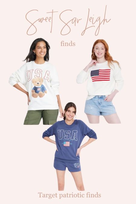 Target patriotic finds! Fourth of July, Fourth of July outfit, Memorial Day outfit, Memorial Day, American flag sweater, patriotic outfit 

#LTKSeasonal #LTKFindsUnder50 #LTKStyleTip