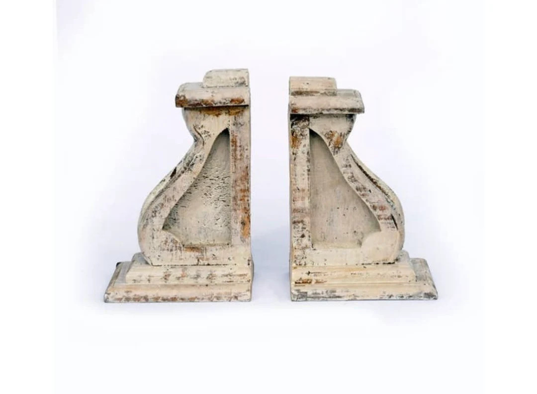 Single Wooden Corbel Country French Farmhouse White Washed - Etsy | Etsy (US)