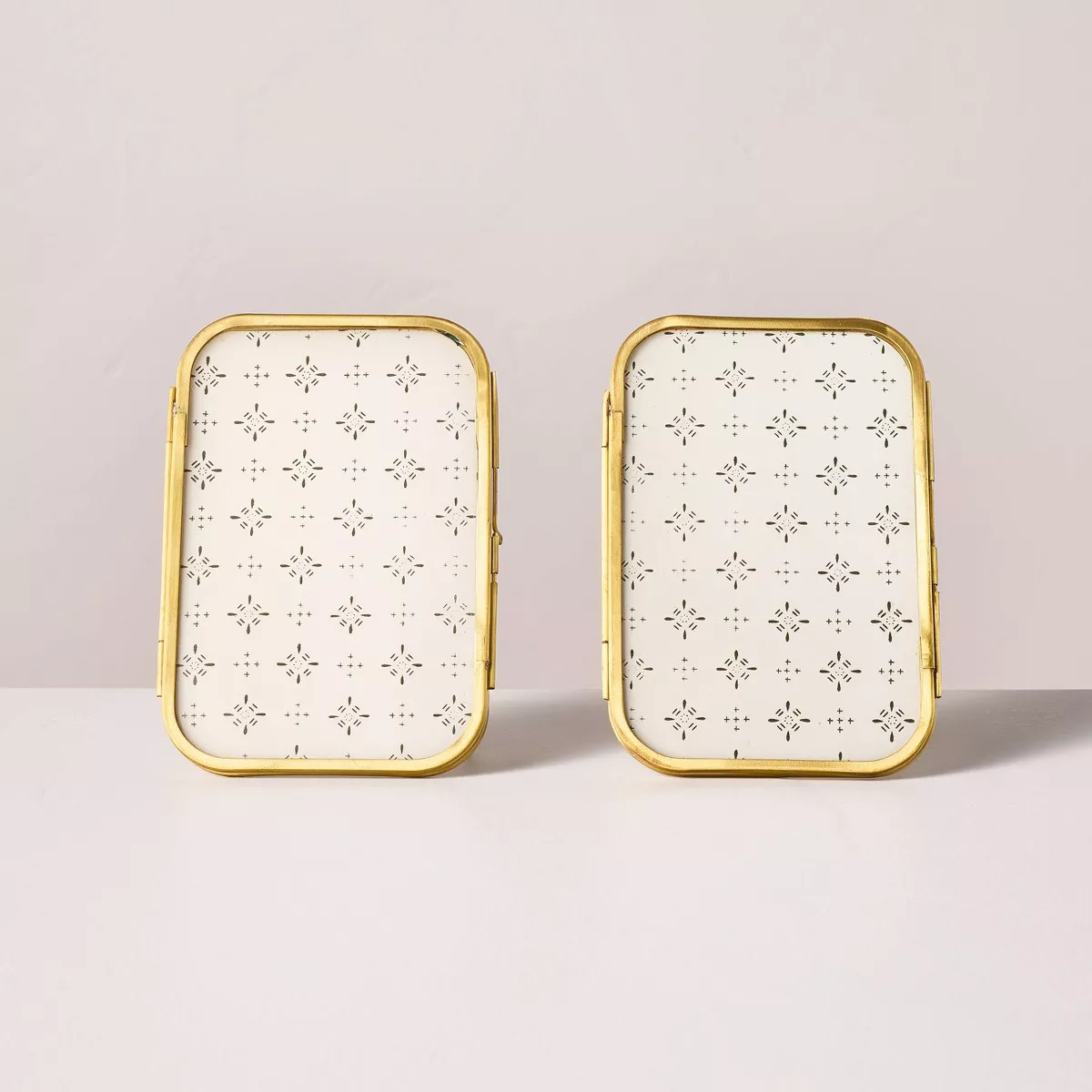 4"x6" Hinged Brass Picture Frames Antique Finish (Set of 2) - Hearth & Hand™ with Magnolia | Target