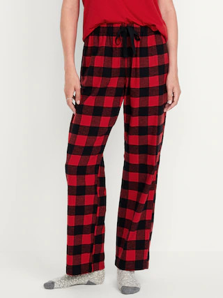Mid-Rise Flannel Pajama Pants for Women | Old Navy (US)