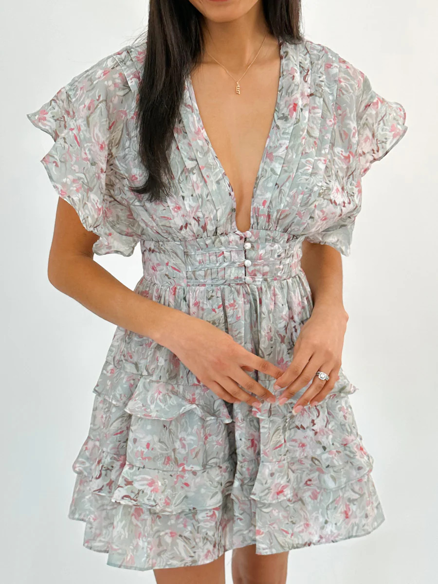 Love Fancy Floral Dress | Sage | Talulah