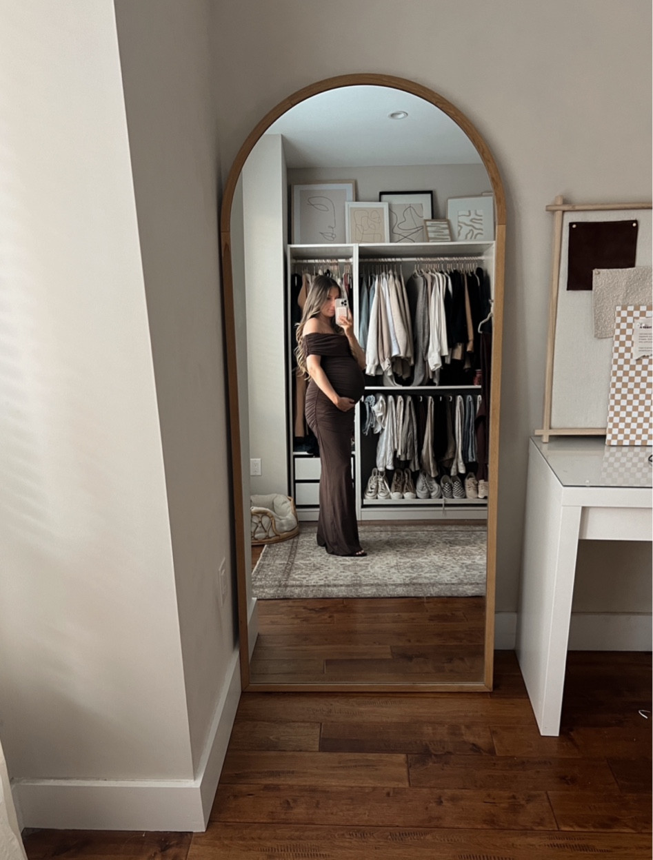 Bump friendly wedding guest dress, fall maternity shoot dress, fall baby shower dress, family photos dress - it’s not maternity so I sized up and I’m wearing a size large.

#LTKStyleTip #LTKBump