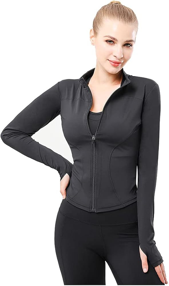 YICHEN Femme Veste De Sport Vêtements De Sport Sweat Entièrement Zippé des Trous Sport Jacket ... | Amazon (FR)