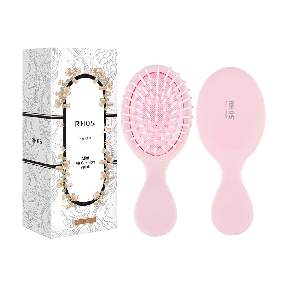 RHOS Mini Hair Brush for Women,Men and Kids-Travel Size Hair Brush for Purse,Pocket,backpack-Smal... | Amazon (US)