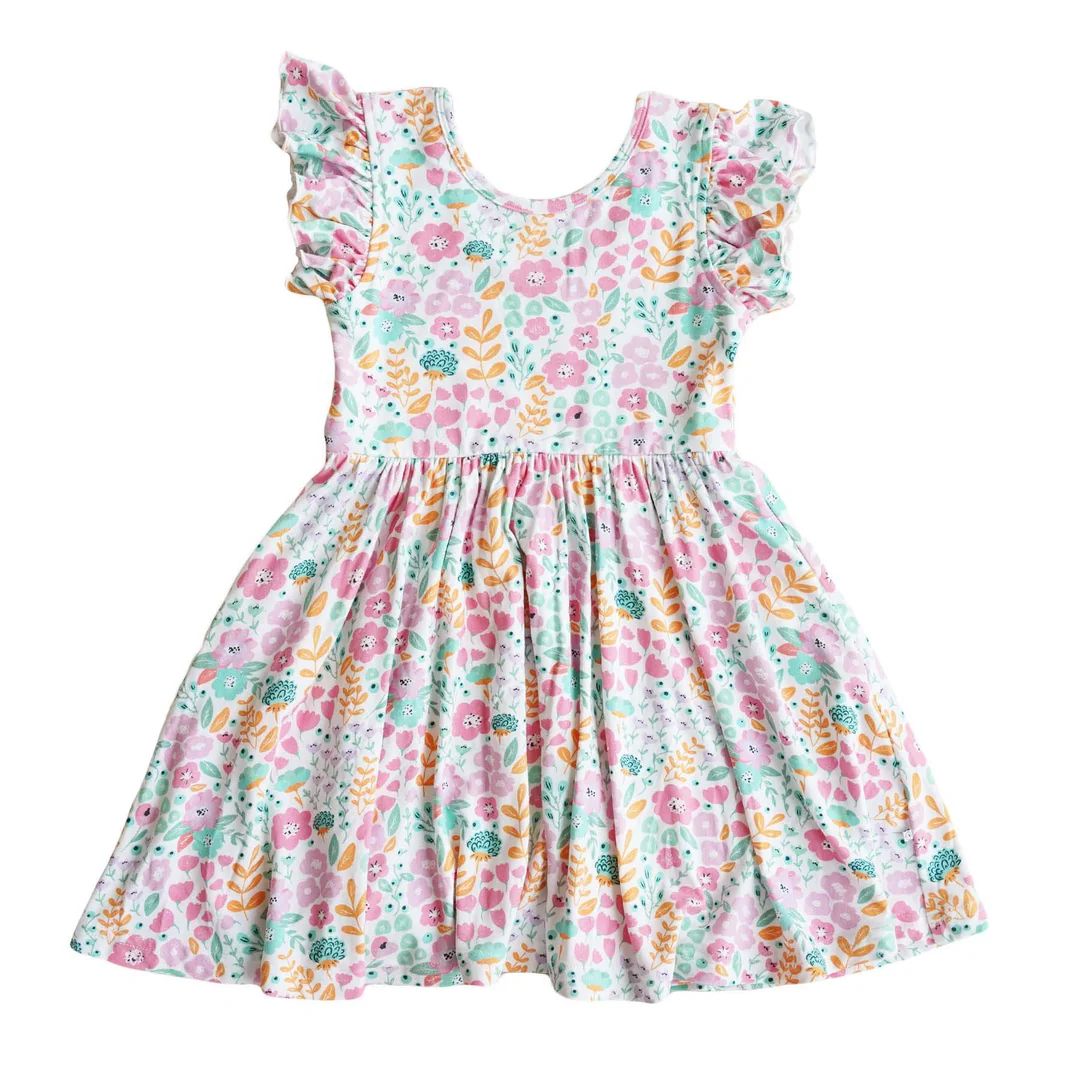 Ruffle Twirl Dress | Willow's Whimsy Floral | Caden Lane