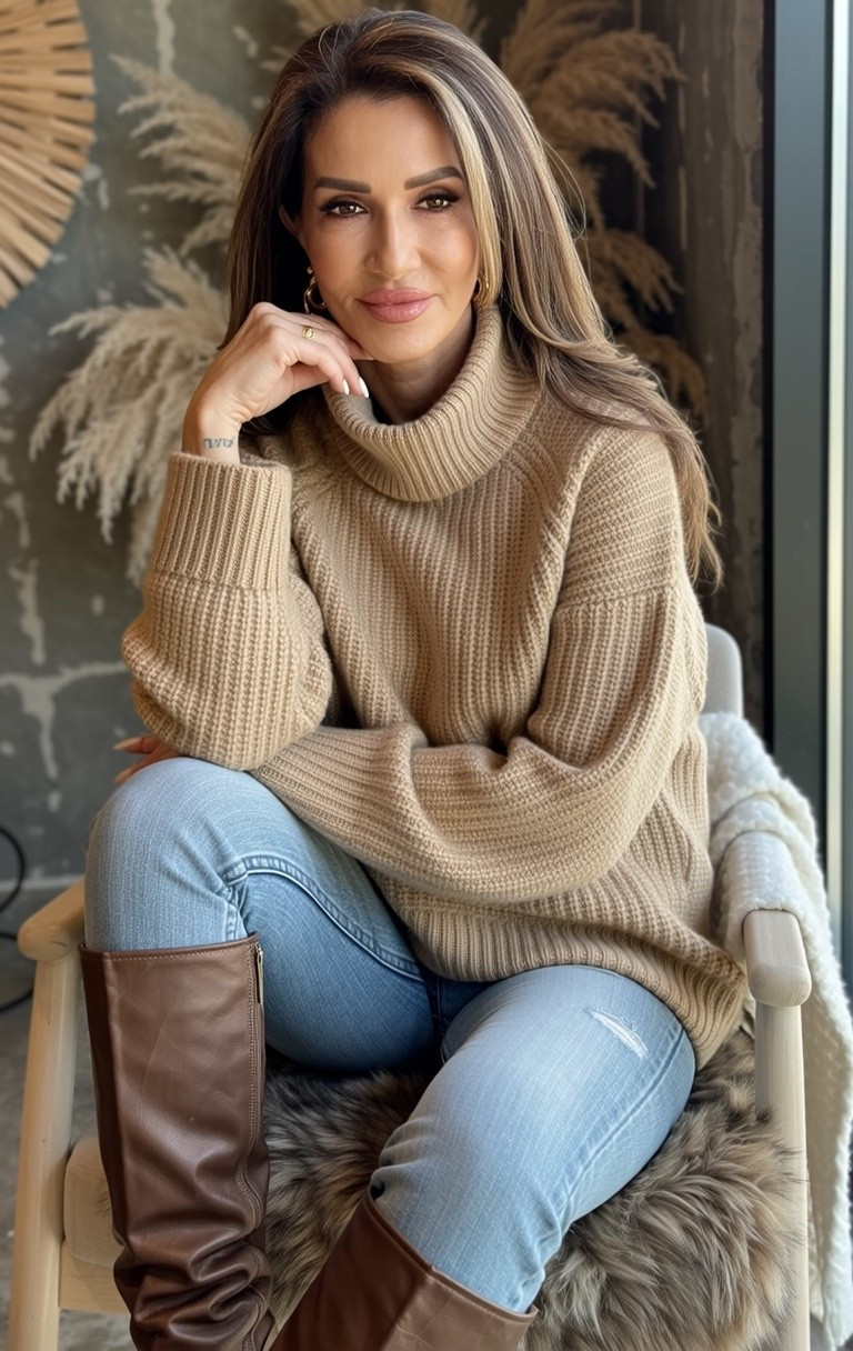 This Turtleneck Though 😍

Obsessed with this chunky knit! The oversized fit and cozy turtleneck make it the perfect throw-on-and-go piece for fall.

Styled mine with light wash jeans and brown boots for that effortless casual-chic vibe. It’s giving all the cozy feels!

Shop it below 👇

#LTK #LTKStyleTip #LTKSeasonal #LTKFindsUnder100 #LTKOver40 #FallSweater #TurtleneckSweater #CasualChic #FallFashion #LTKFallSale