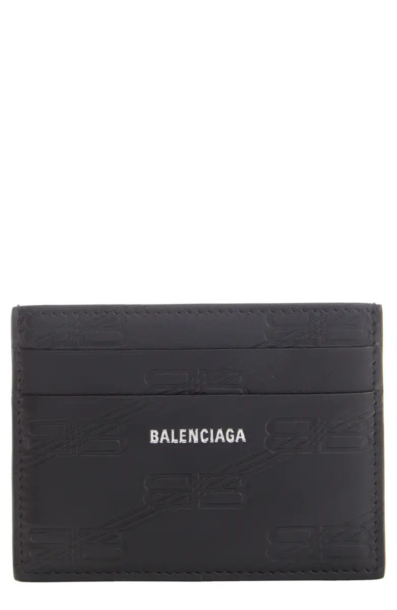 Balenciaga Tire Tread Embossed Leather Card Holder | Nordstrom | Nordstrom