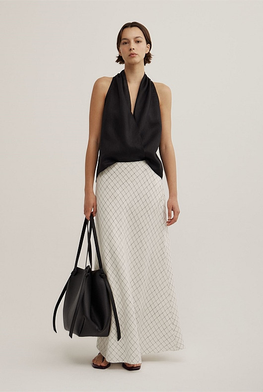 Bias Linen Slip Skirt | Witchery (AU)