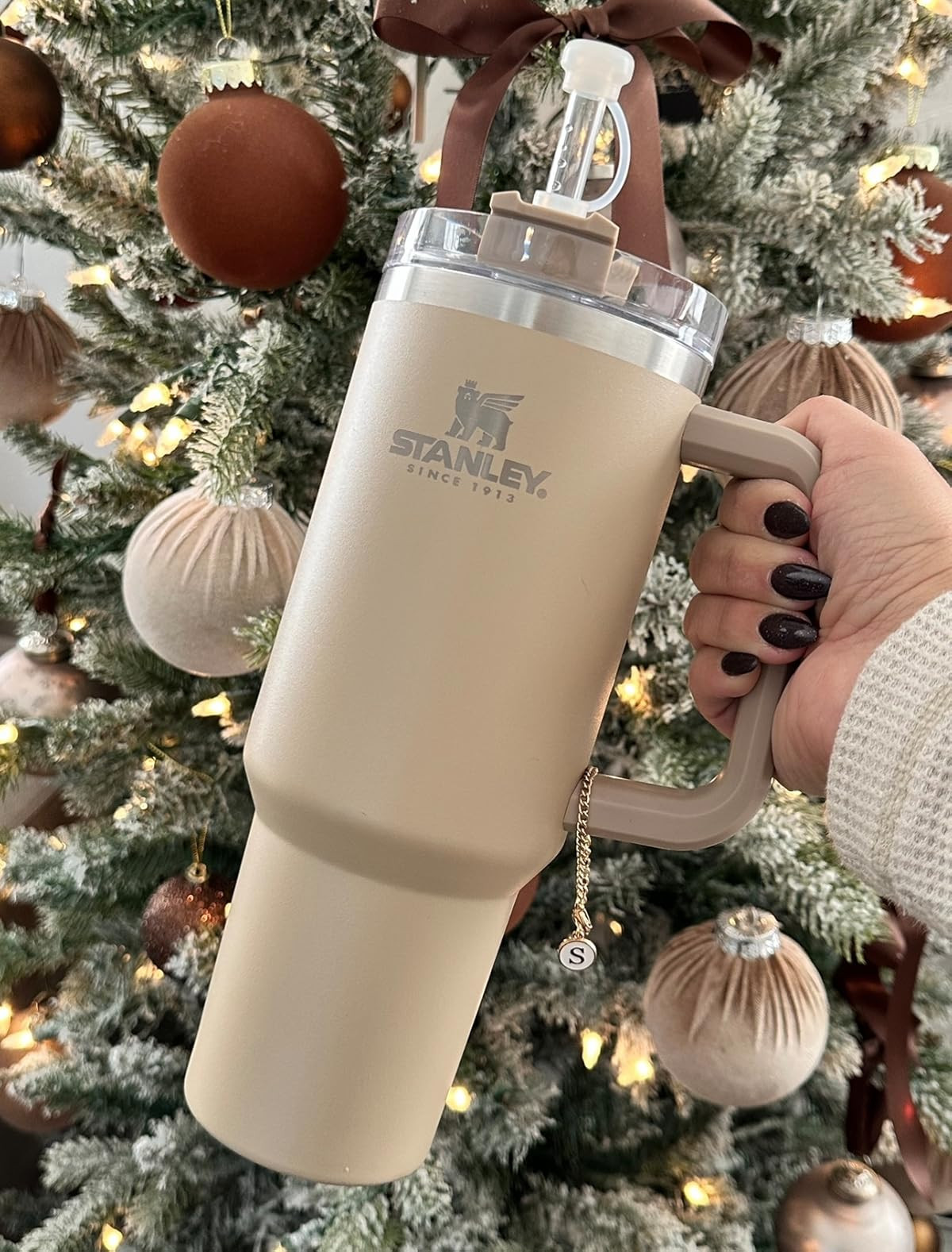 Cute stocking stuffer idea! Label your Stanley cups with these cute initial charms! And don’t forget to add the spill stoppers too! | Amazon (US)