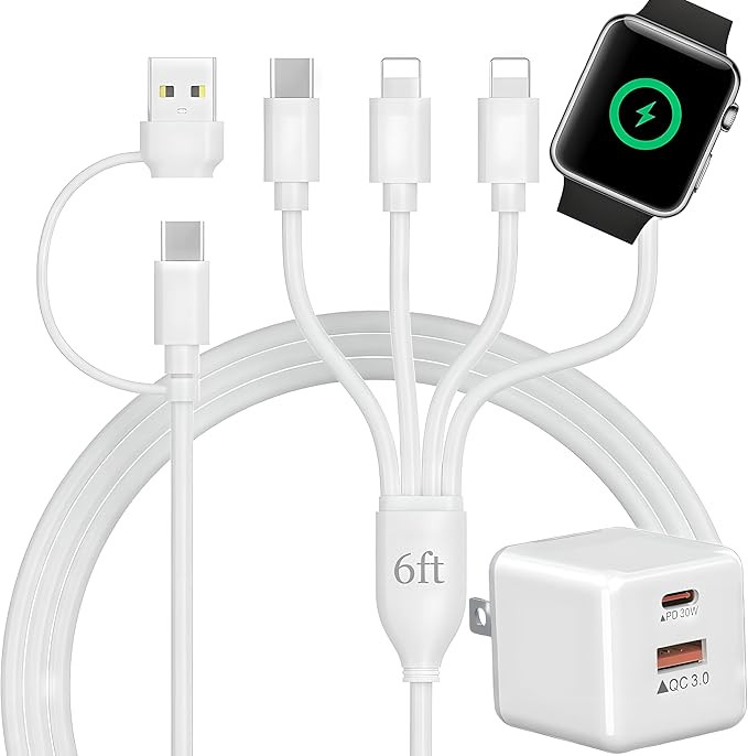 TOP-UP Apple Watch Charger USB C with 30W PD Fast Wall Plug – 4 in 2 Magnetic Charging Cable fo... | Amazon (US)