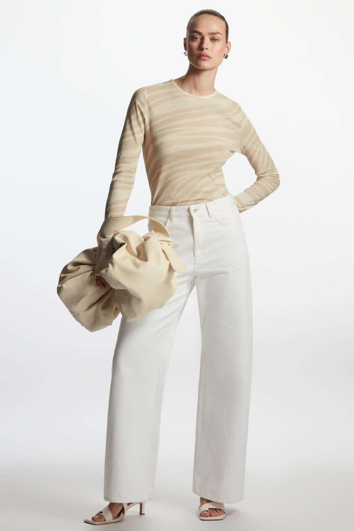 WIDE-LEG LOW-RISE JEANS - WHITE - COS | COS (EU)