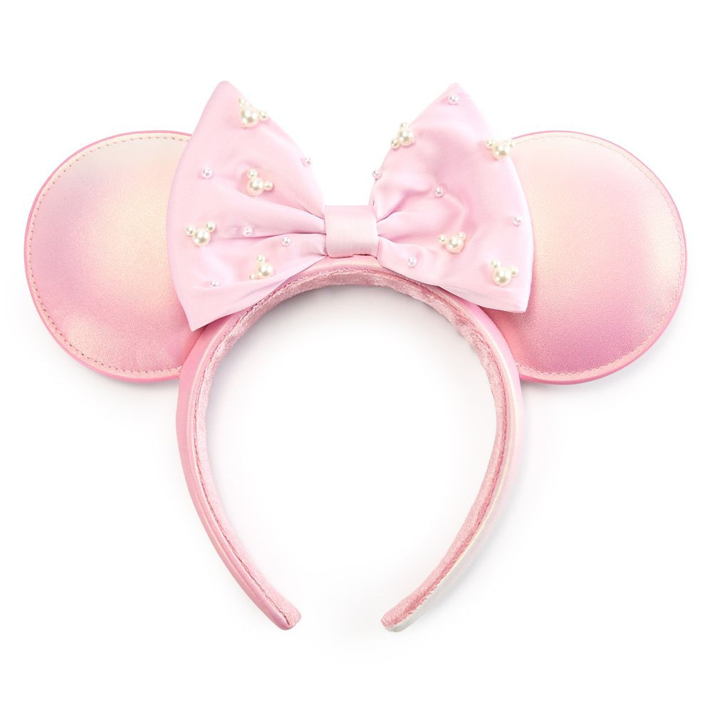 Minnie Mouse Pearled Ear Headband for Adults  Rose Pearl Official shopDisney | Disney Store