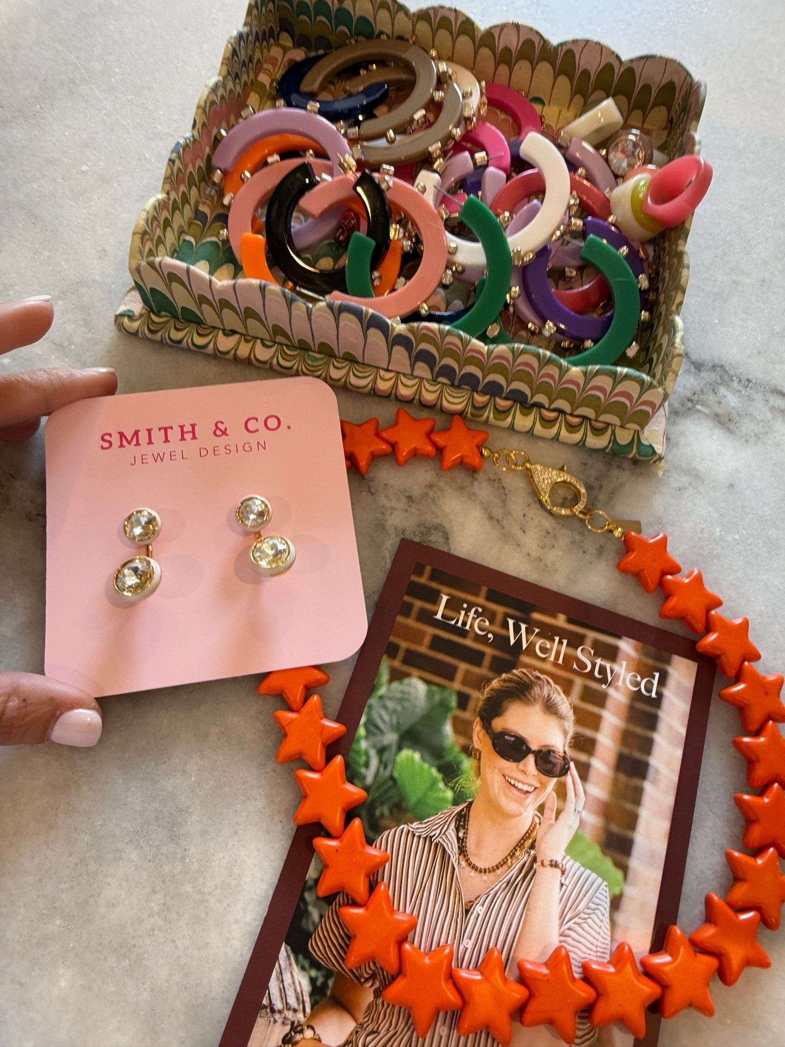 Smith & Co for the win! Yall will be seeing me in this orange necklace a lot!