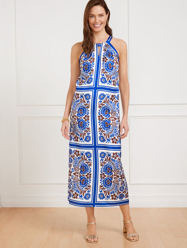 Halter Maxi Dress - Bicolor Floral | Talbots