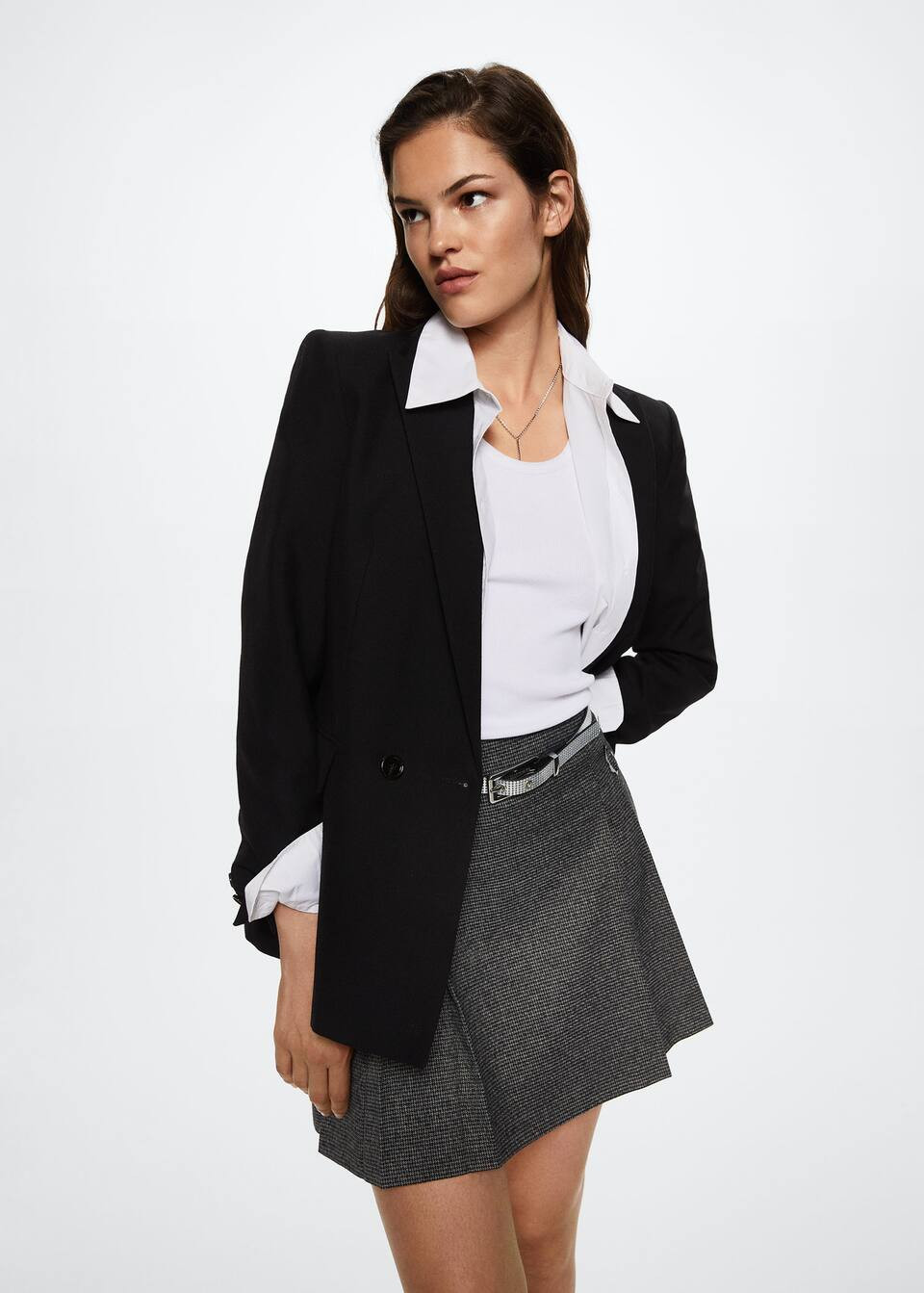 Jupe imprimée à gros plis -  Femme | Mango France | MANGO (FR)