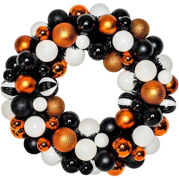 Specialty Decor and Gifts Glitter Halloween Ornament Wreath, Door Decoration, 20" Diameter | Walmart (US)