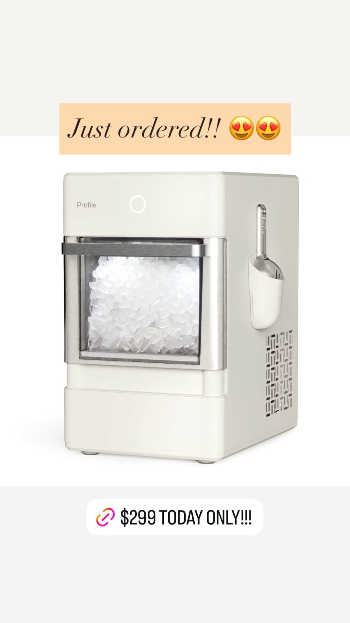 Nugget ice machine on sale for $299 today only during Target Circle week. Lowest price I’ve ever seen!  🏃‍♀️🏃‍♀️🏃run

#LTKSaleAlert #LTKHome #LTKParties