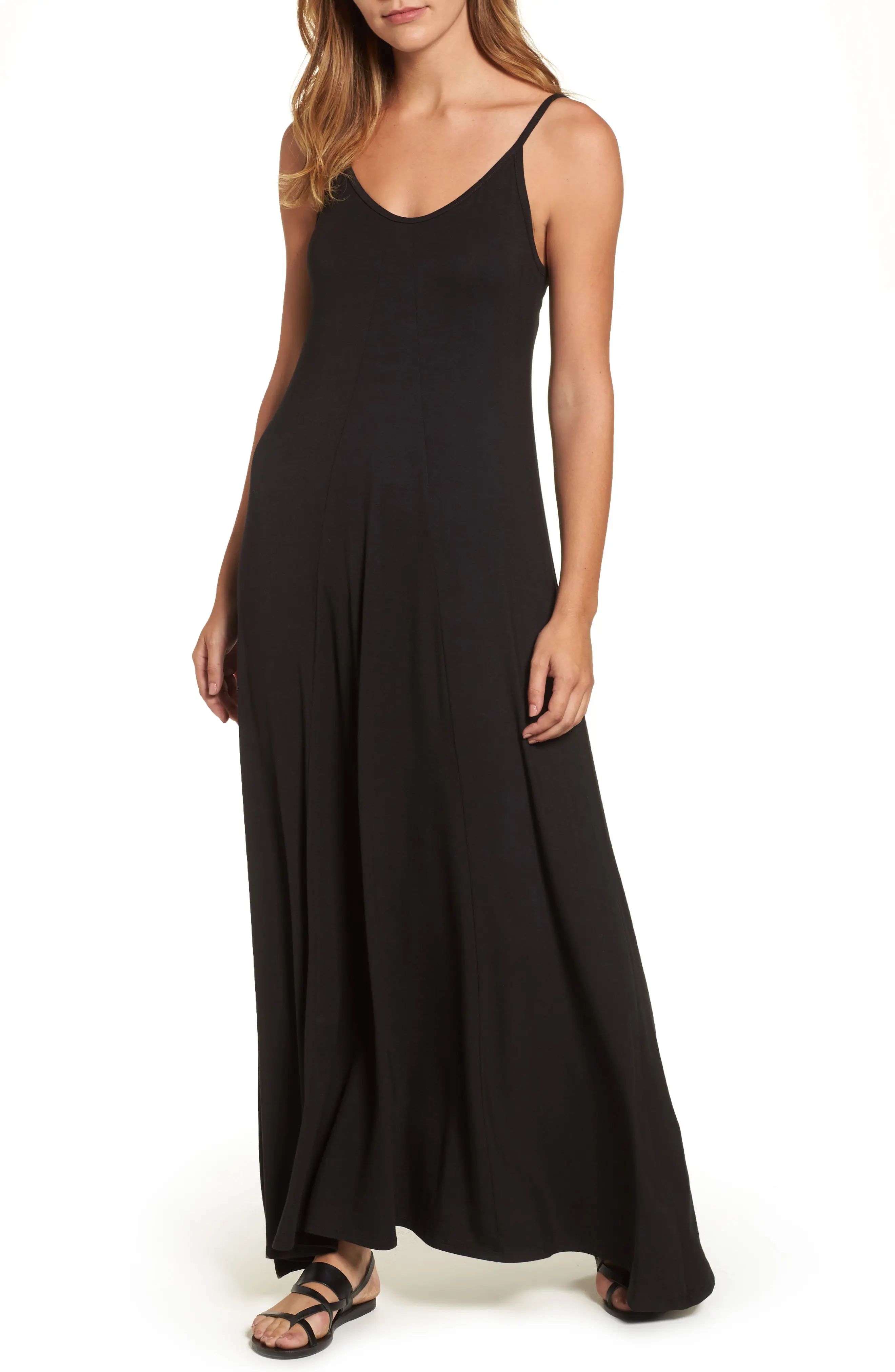 Women's Loveappella Maxi Dress, Size Large - Black | Nordstrom