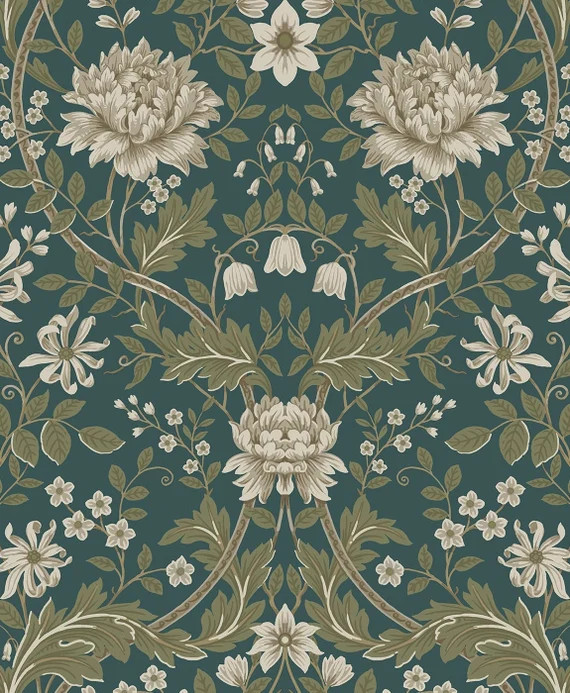 Peel and Stick Wallpaper  Self Adhesive Wallpaper  Floral | Etsy | Etsy (US)