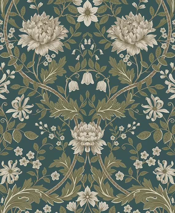Peel and Stick Wallpaper  Self Adhesive Wallpaper  Floral | Etsy | Etsy (US)