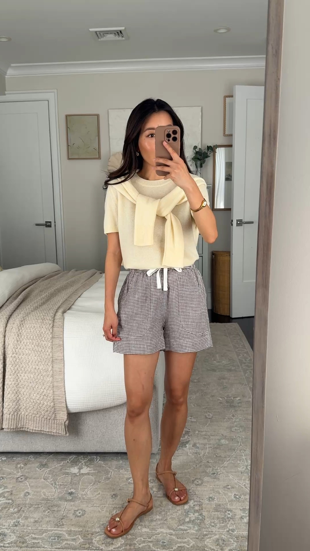 Sizing info below! Also, their new cotton linen sweater collection is so nice and “sandstone beige” is actually a similar pale yellow. 
• Cashmere sweater tee, sized up to a Small for a more relaxed fit, TTS if you want more fitted. Light colors like custard and ivory are slightly sheer. 
• $50 cashmere sweater xs
• Linen shorts xs, petite friendly, stretch waist

Petite summer style, easy mom outfits, affordable lightweight summer sweater

#LTKPetite #LTKmomlife #LTKSeasonal