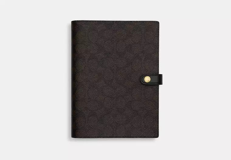 Coach Outlet Notebook In Signature Canvas - Brown | Coach Outlet US