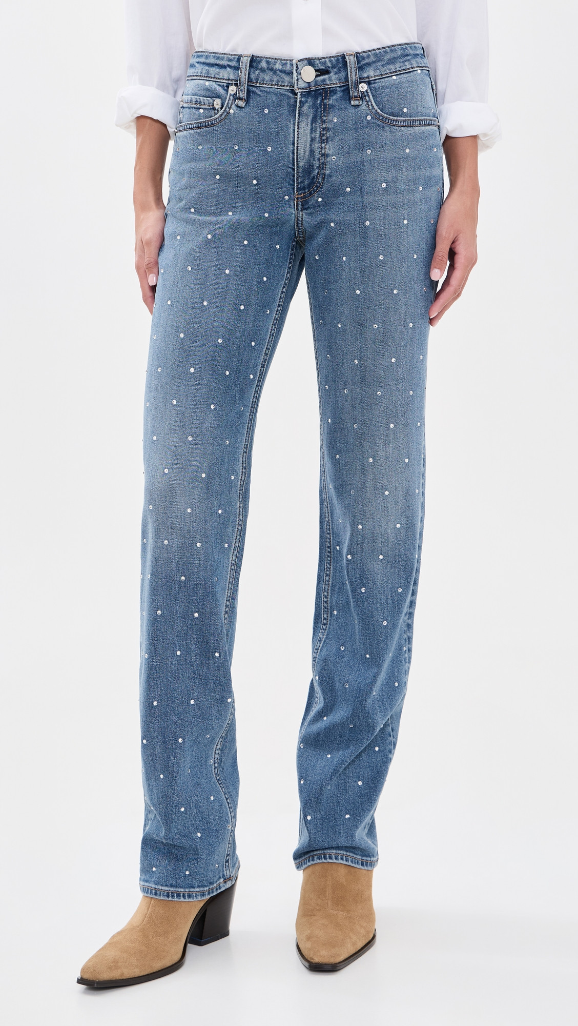 rag & bone Harlow Low Rise Slim Straight Jeans Milljewel 30 | Shopbop