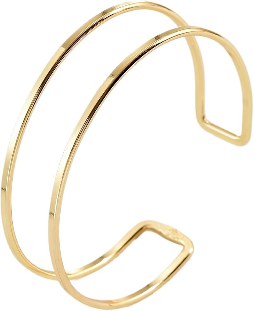 Gold Arm Cuff Jewelry for Women Arm Jewelry Upper Arm Cuff Upper Arm Bracelets Bangle Metal Adjus... | Amazon (US)