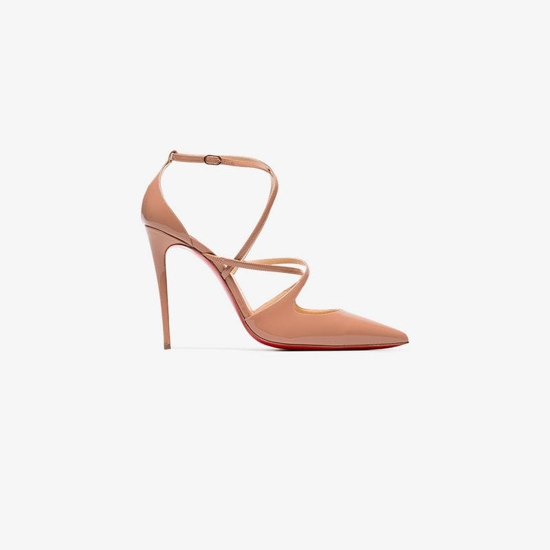 Christian Louboutin Nude Flixeta 100 Patent Leather Pumps | Browns Fashion
